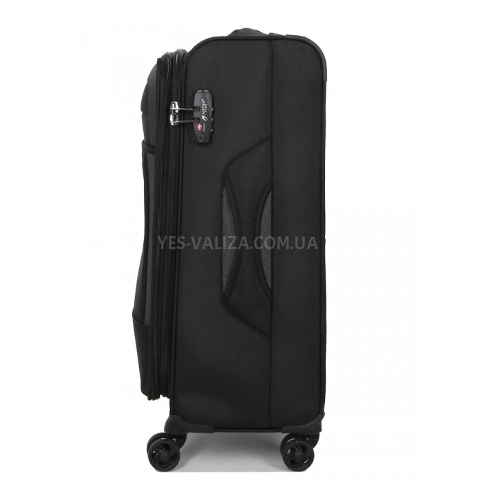 Валіза середня M тканина чорна 68х43х27(+5)см/68л/3.5кг/Airtex 832, фото 2