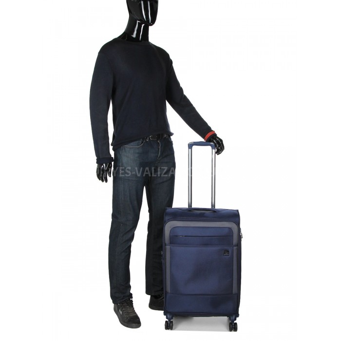 Валіза середня M тканина синя 68х43х27(+5)см/68л/3.5кг/Airtex 832, фото 11