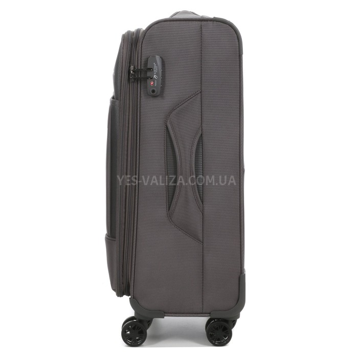 Валіза середня M тканина сіра 68х43х27(+5)см/68л/3.5кг/Airtex 832, фото 5