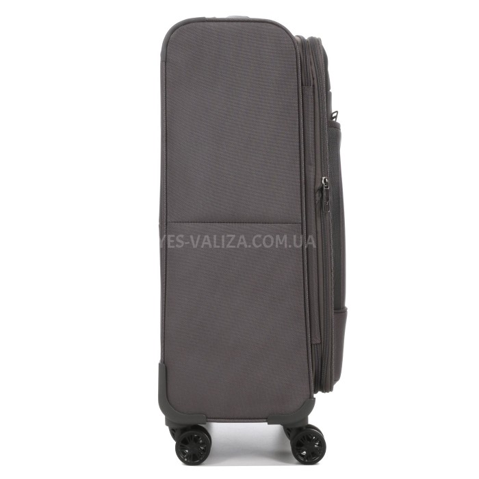 Чемодан средний M ткань серый 68х43х27(+5)см/68л/3.5кг/Airtex 832, фото 6