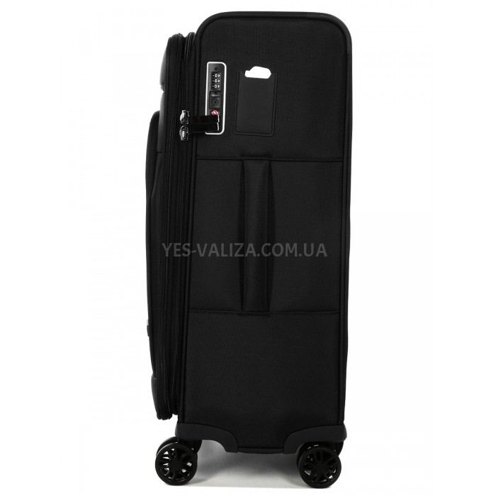 Чемодан средний M ткань чёрный 65х43х27(+5)см/73л/3.5кг/Airtex 829, фото 5