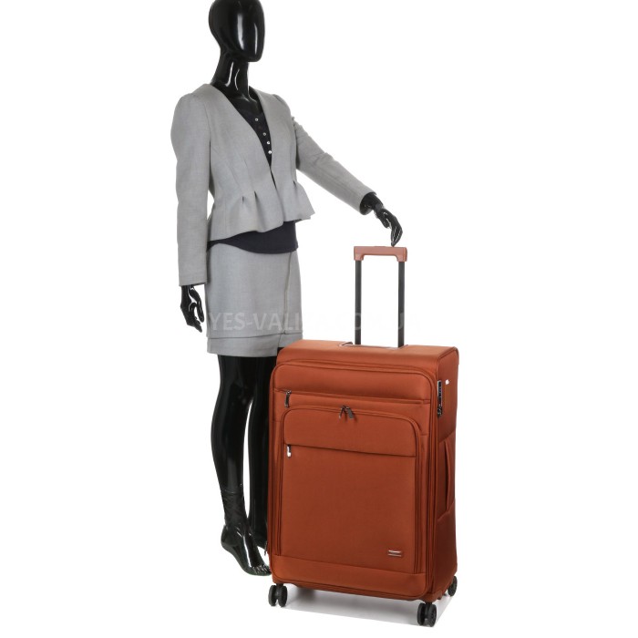 Валіза середня M тканина оранж 65х43х27(+5)см/73л/3.5кг/Airtex 829, фото 11