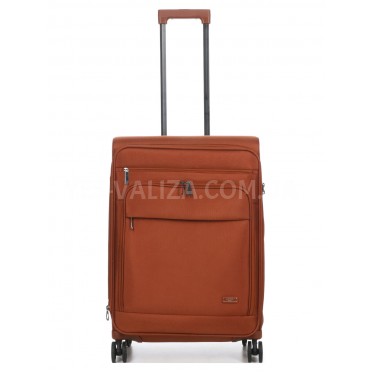 Чемодан средний M ткань оранж 65х43х27(+5)см/73л/3.5кг/Airtex 829