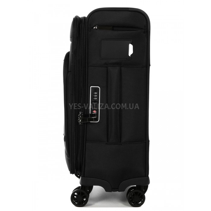 Чемодан ручная кладь S ткань чёрный 55x37x22+5см/39л/3кг/Airtex 829, фото 5