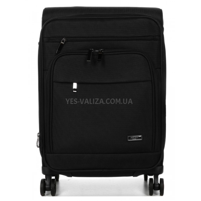 Чемодан ручная кладь S ткань чёрный 55x37x22+5см/39л/3кг/Airtex 829, фото 3