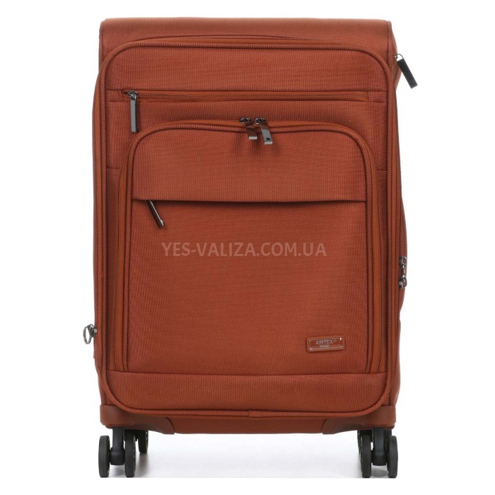 Чемодан ручная кладь S ткань оранж 55x37x22+5см/39л/3кг/Airtex 829, фото 3