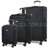 Набор чемоданов Франция (L M S-3шт) ткань чёрный/Airtex 825, фото 12