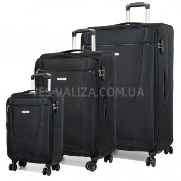 Набор чемоданов Франция (L M S-3шт) ткань чёрный/Airtex 825