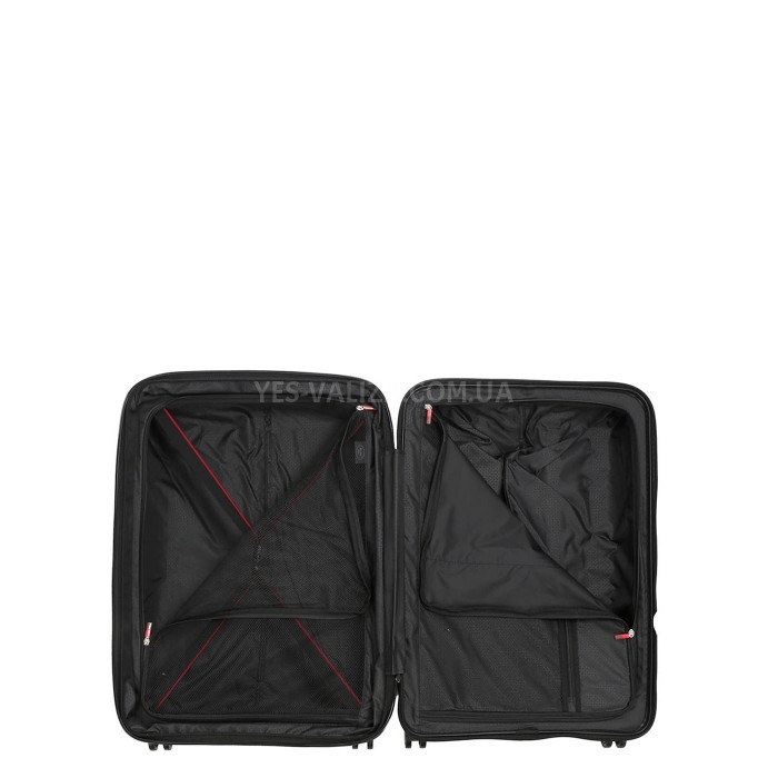 Валіза середня M поліпропілен чорний 66х48х25+5/83л/3.4кг/Airtex 249, фото 13