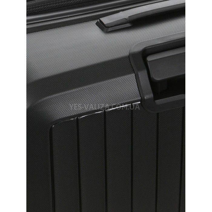 Валіза середня M поліпропілен чорний 66х48х25+5/83л/3.4кг/Airtex 249, фото 9