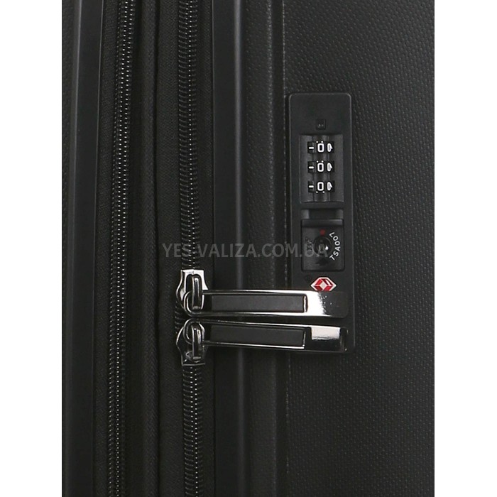 Валіза середня M поліпропілен чорний 66х48х25+5/83л/3.4кг/Airtex 249, фото 11