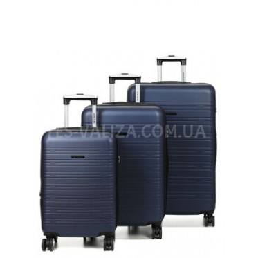 Набор чемоданов Франция (L M S-3шт) синий/Worldline 627