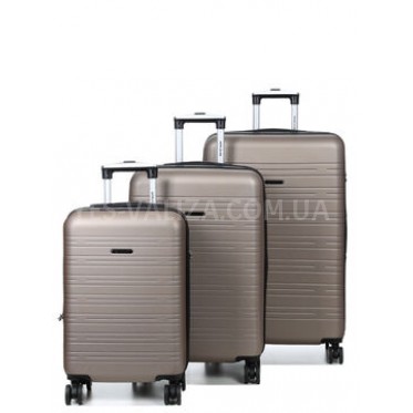 Набір валіз Франція (L M S-3шт) шампань/Worldline 627