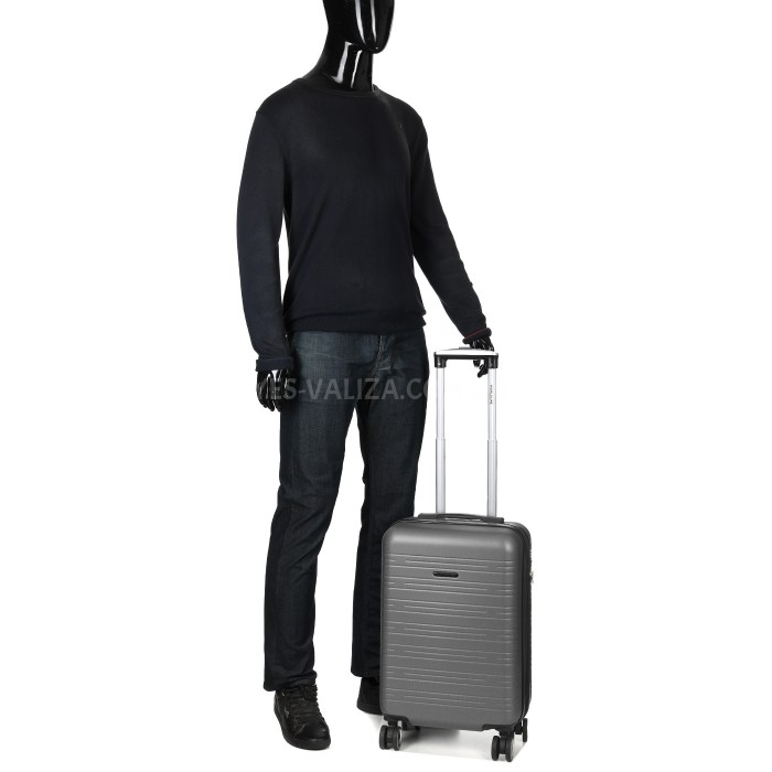 Чемодан Франция малый S серый 55х35х20+3см/38л/2.6кг/Worldline 627, фото 12