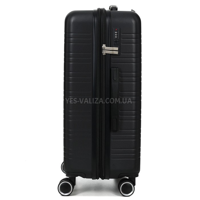 Валіза Франція середня M чорна 66х44х28+3см/74л/3.5кг/Worldline 627, фото 6