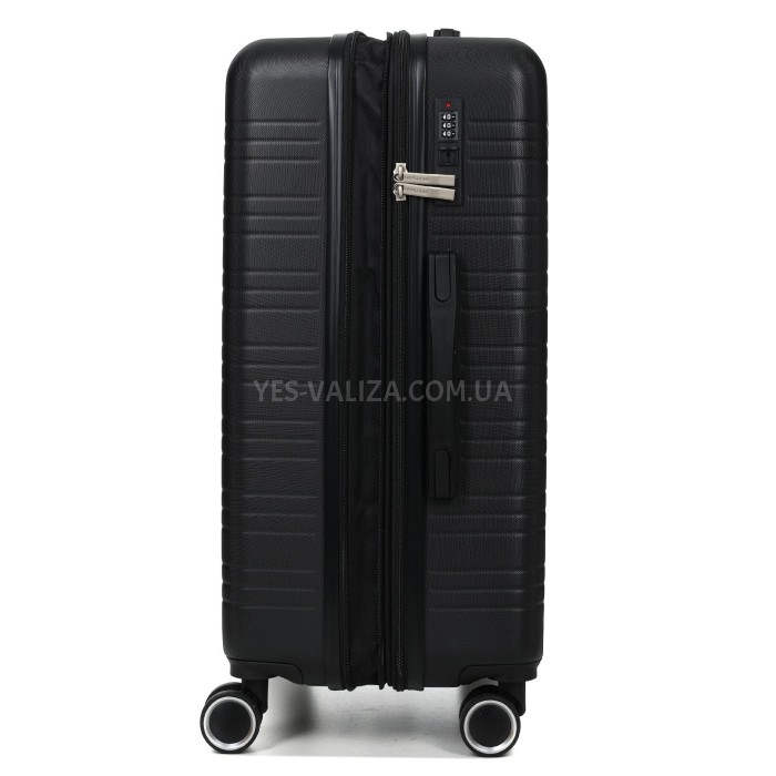 Валіза Франція середня M чорна 66х44х28+3см/74л/3.5кг/Worldline 627, фото 8