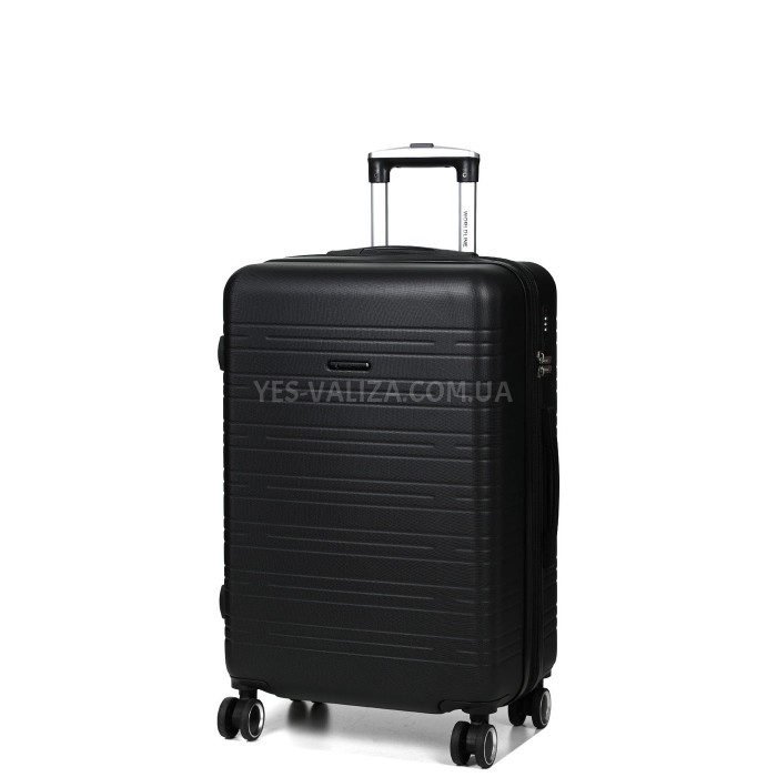 Валіза Франція середня M чорна 66х44х28+3см/74л/3.5кг/Worldline 627, фото 2