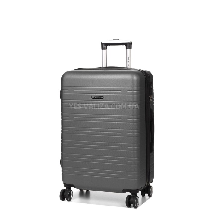 Чемодан Франция средний M серый 66х44х28+3см/74л/3.5кг/Worldline 627, фото 2