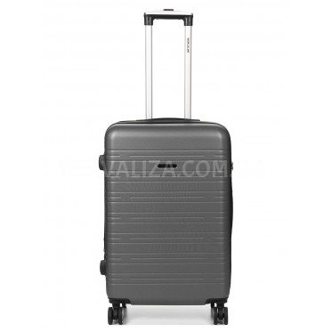 Чемодан Франция средний M серый 66х44х28+3см/74л/3.5кг/Worldline 627