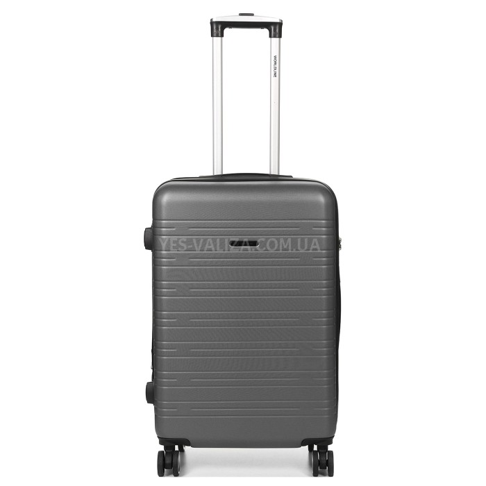 Чемодан Франция средний M серый 66х44х28+3см/74л/3.5кг/Worldline 627, фото 1