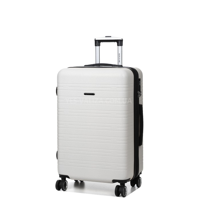 Валіза Франція середня M білий 66х44х28+3см/74л/3.5кг/Worldline 627, фото 2