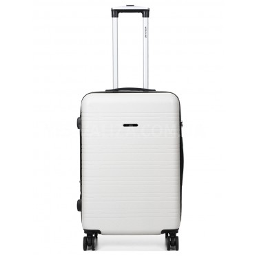 Чемодан Франция средний M белый 66х44х28+3см/74л/3.5кг/Worldline 627