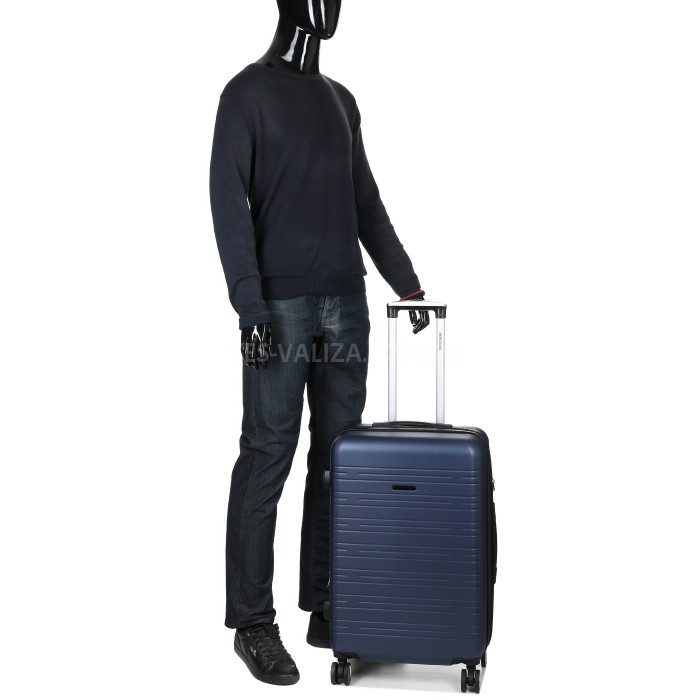 Чемодан Франция средний M синий 66х44х28+3см/74л/3.5кг/Worldline 627, фото 12