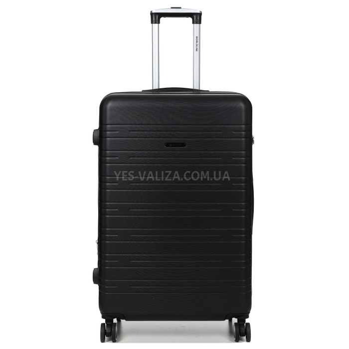 Чемодан Франция большой L чёрный 76х49х31+3/110л/4.2кг/Worldline 627, фото 2