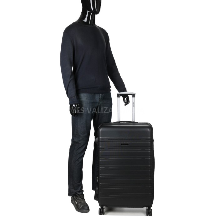Валіза Франція велика L чорна 76х49х31+3см/110л/4.2кг/Worldline 627, фото 12