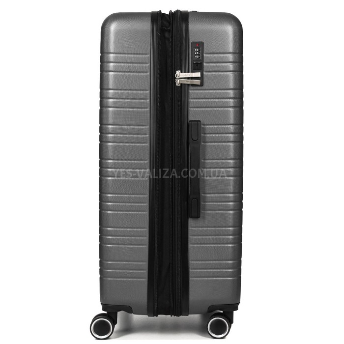 Валіза Франція велика L сіра 76х49х31+3см/110л/4.2кг/Worldline 627, фото 8