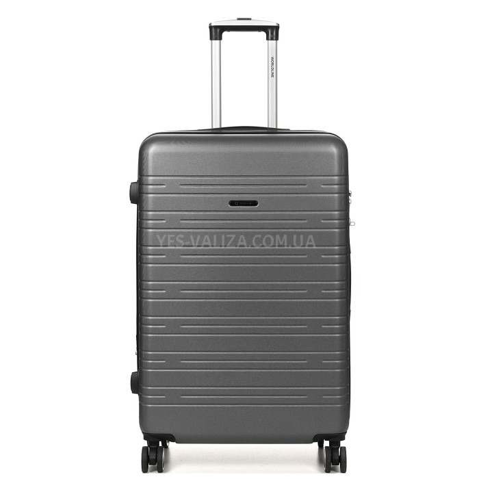 Чемодан Франция большой L серый 76х49х31+3/110л/4.2кг/Worldline 627, фото 2