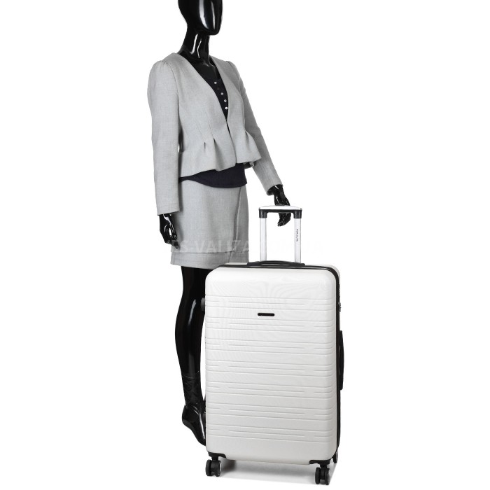 Валіза Франція велика L біла 76х49х31+3см/110л/4.2кг/Worldline 627, фото 12
