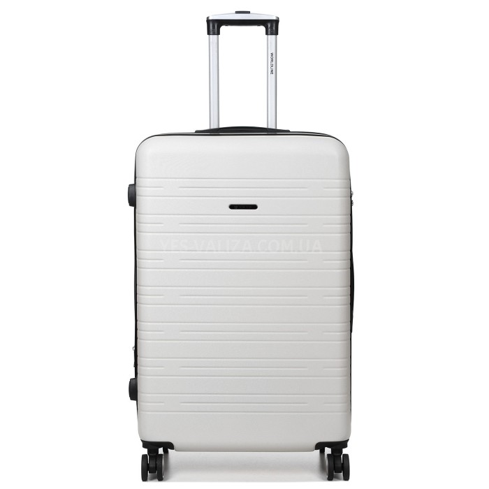 Валіза Франція велика L біла 76х49х31+3см/110л/4.2кг/Worldline 627, фото 2