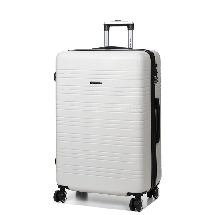 Чемодан Франция большой L белый 76х49х31+3/110л/4.2кг/Worldline 627, фото 1