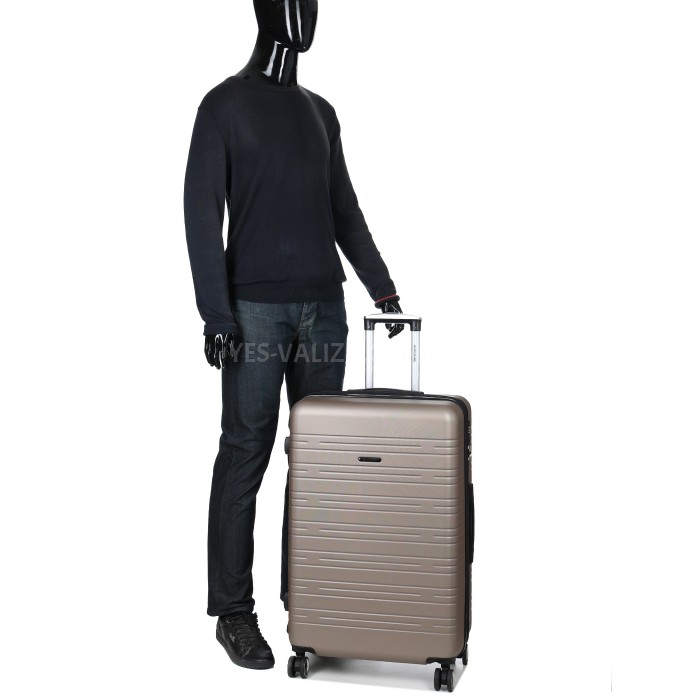 Чемодан Франция большой L шампань 76х49х31+3/110л/4.2кг/Worldline 627, фото 12