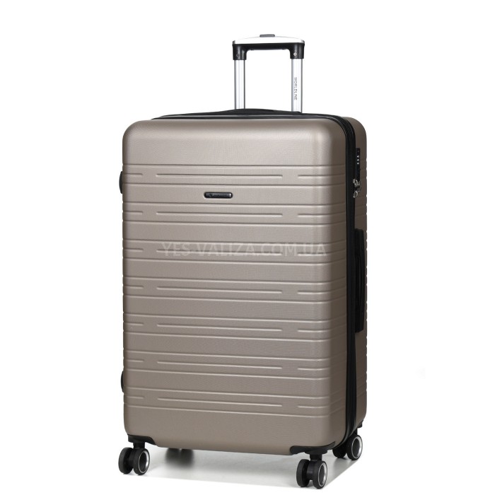 Чемодан Франция большой L шампань 76х49х31+3/110л/4.2кг/Worldline 627, фото 1