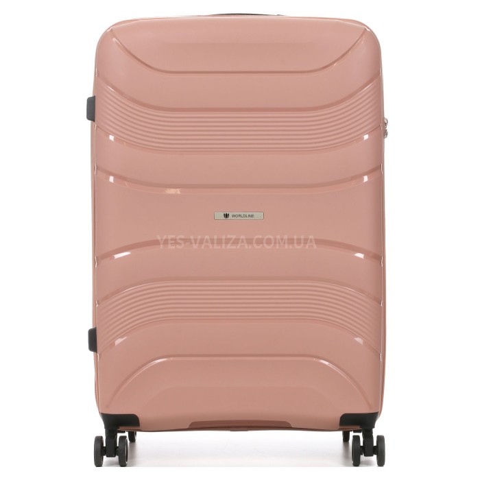 Набір валіз Франція (L M S-3шт) поліпропілен рожевий/Worldline 288, фото 3