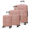 Набір валіз Франція (L M S-3шт) поліпропілен рожевий/Worldline 288, фото 15