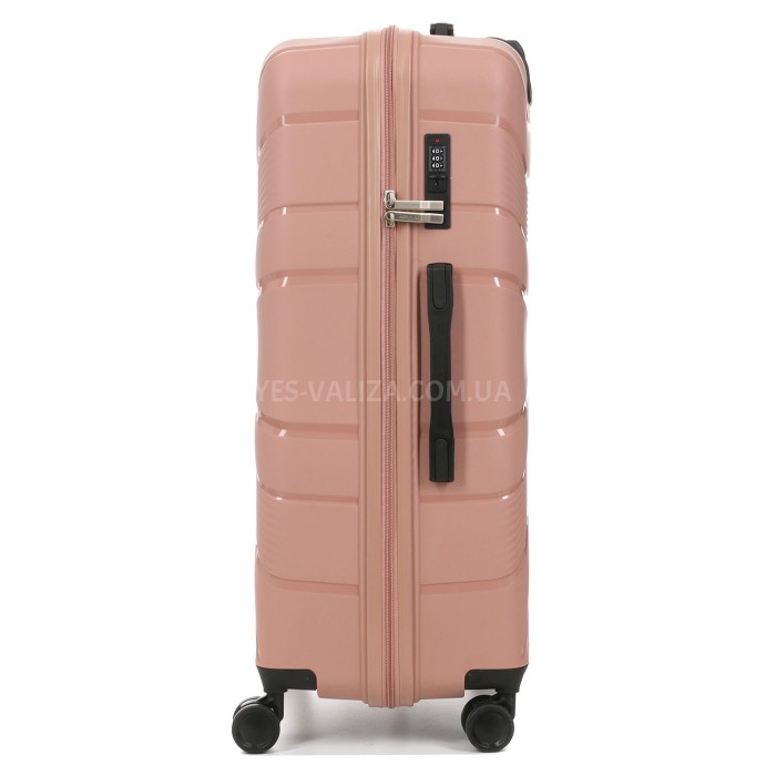 Чемодан большой L полипропилен пудра 74х49х29/95л/3.9кг/Worldline 288, фото 4