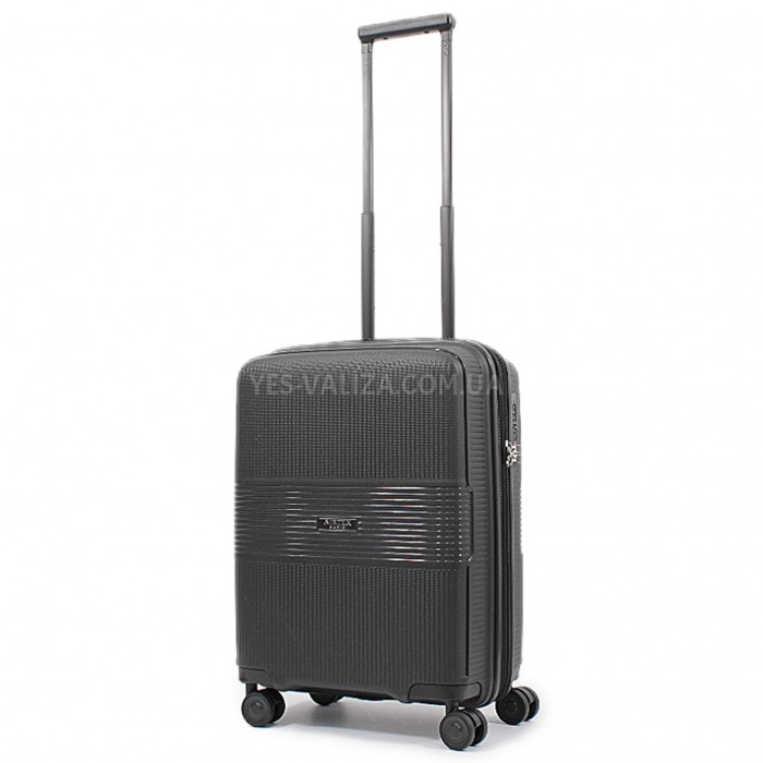 Валіза ручна поклажа S поліпропілен чорна 55х40х25+5/54л/3кг/Airtex, фото 1