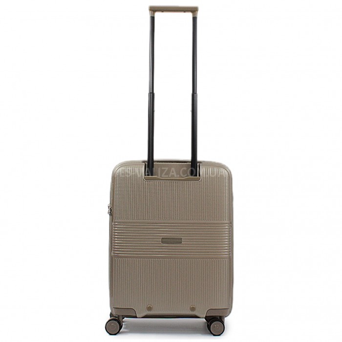 Валіза ручна поклажа S поліпропілен шампань 55х40х25+5/54л/3кг/Airtex, фото 3