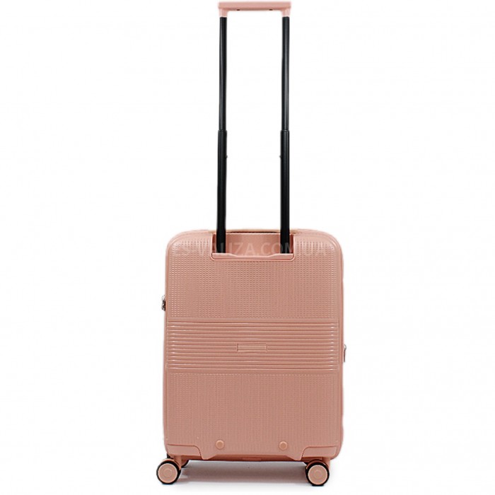 Валіза ручна поклажа S поліпропілен рожева 55х40х25+5/54л/3кг/Airtex, фото 3