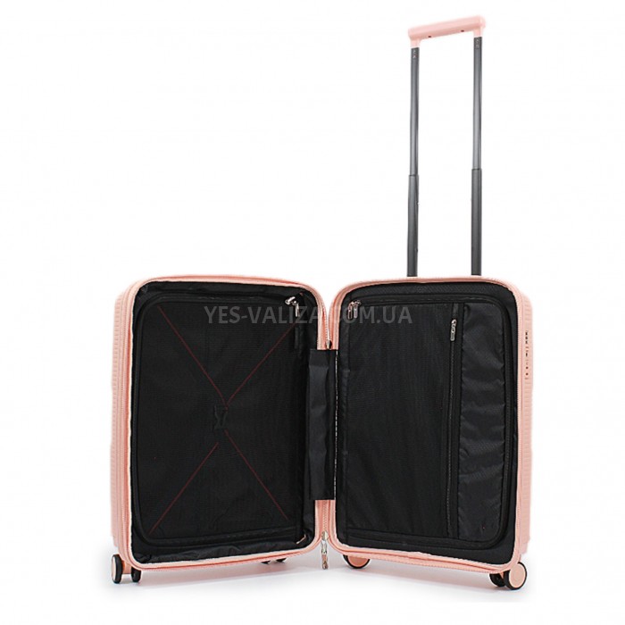 Чемодан ручная кладь S полипропилен розовый55х40х25+5/54л/3кг/Airtex, фото 10