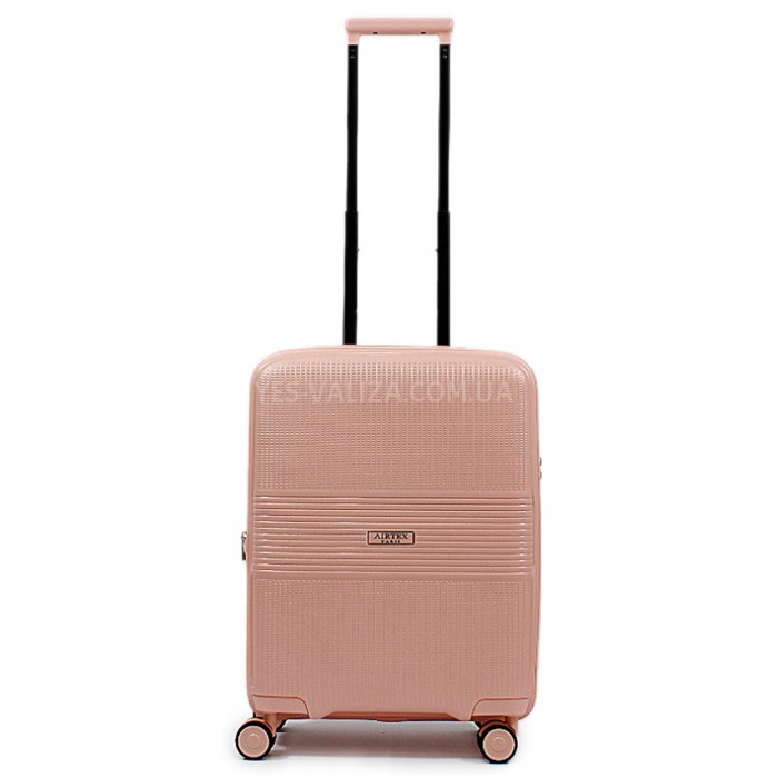 Чемодан ручная кладь S полипропилен розовый55х40х25+5/54л/3кг/Airtex, фото 2