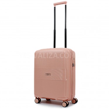 Валіза ручна поклажа S поліпропілен рожева 55х40х25+5/54л/3кг/Airtex
