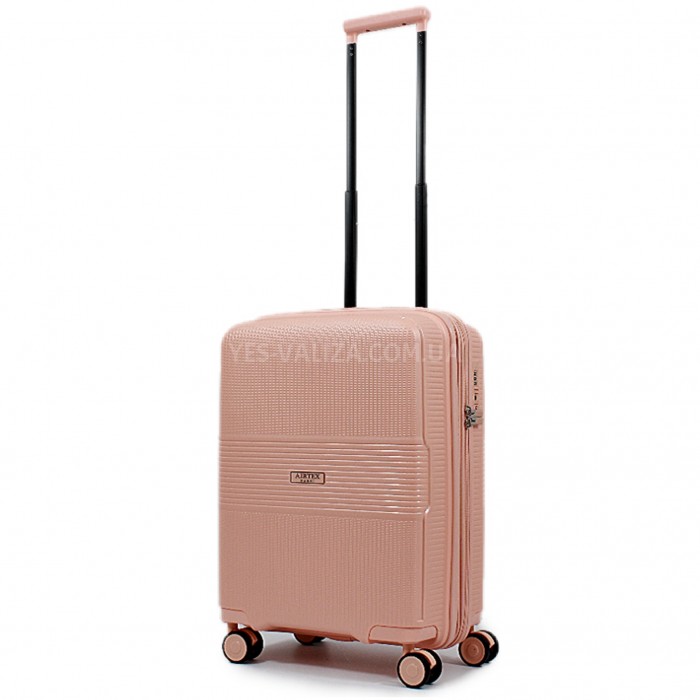 Валіза ручна поклажа S поліпропілен рожева 55х40х25+5/54л/3кг/Airtex, фото 1