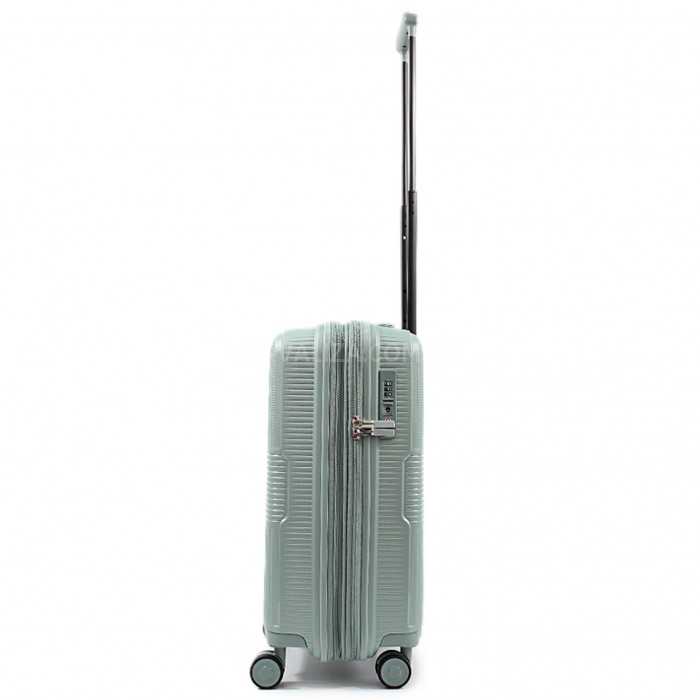 Чемодан ручная кладь S полипропилен оливка 55х40х25+5/54л/3кг/Airtex, фото 4