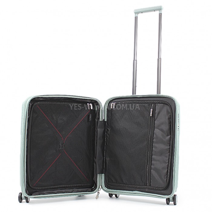 Валіза ручна поклажа S поліпропілен оливка 55х40х25+5/54л/3кг/Airtex, фото 10