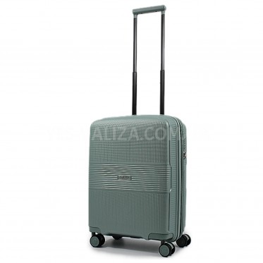 Чемодан ручная кладь S полипропилен оливка 55х40х25+5/54л/3кг/Airtex