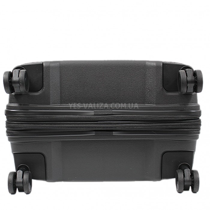 Валіза середня M поліпропілен чорна 67х47х30+5/88л/3.6кг/Airtex 251, фото 7